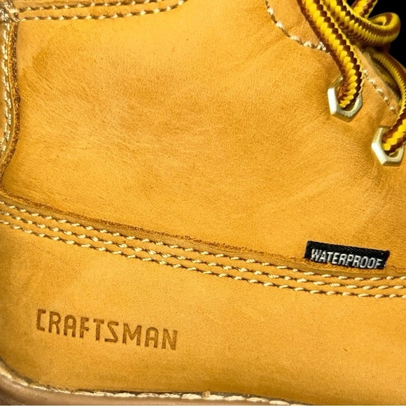 CRAFTSMAN BOYS “work” hiking BOOTS SIZE 4 BROWN/ TAN main image 16